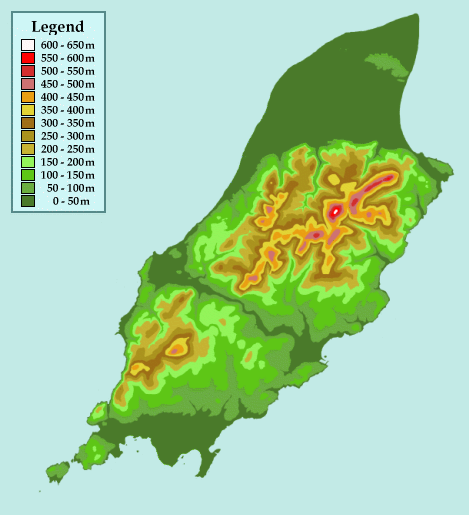 isle of man relief map